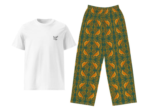 Arabesque Falcon (Dark Green) T-Shirt & Pants Set
