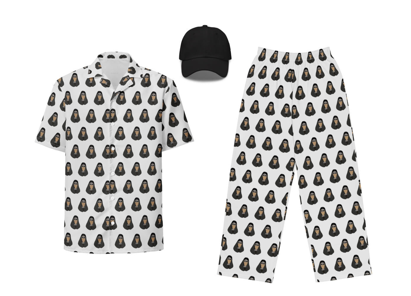 Woman In Golden Burqa Pattern Set