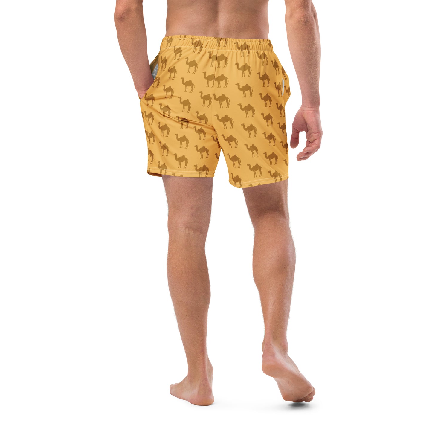 Camel Pattern Shirt & Swim Trunks Set