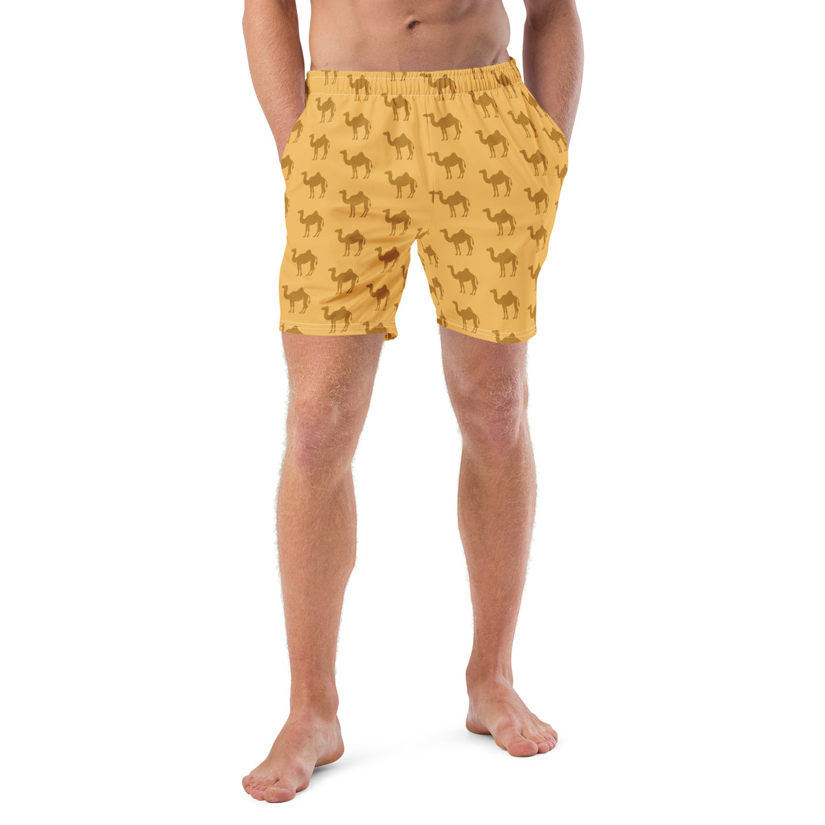 Camel Pattern Shirt & Swim Trunks Set