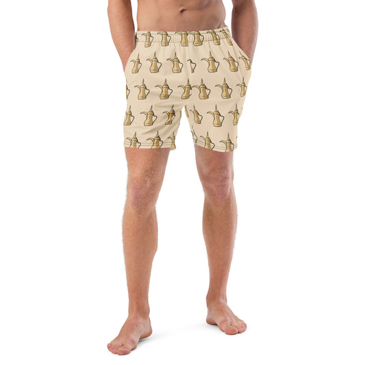 Dallat Gahwa Pattern - All-Over Print Recycled Swim Trunks