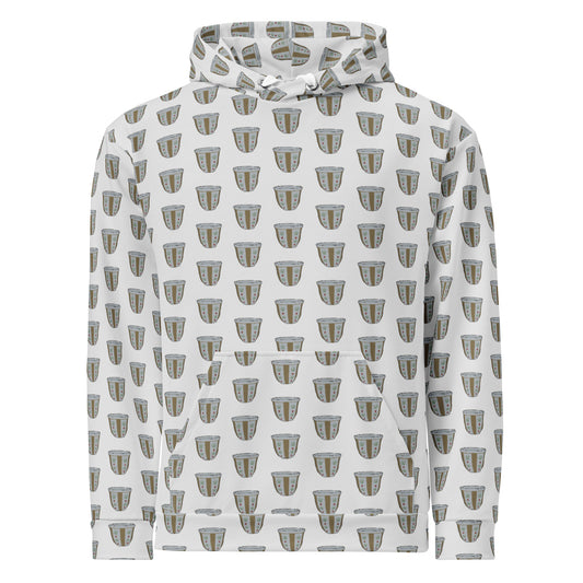 نمط الفنجان - هودي معاد تدويره بطبعة شاملة للجنسين