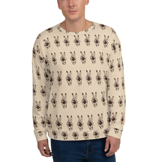 نمط السلام - سويت شيرت للجنسين بطبعة شاملة