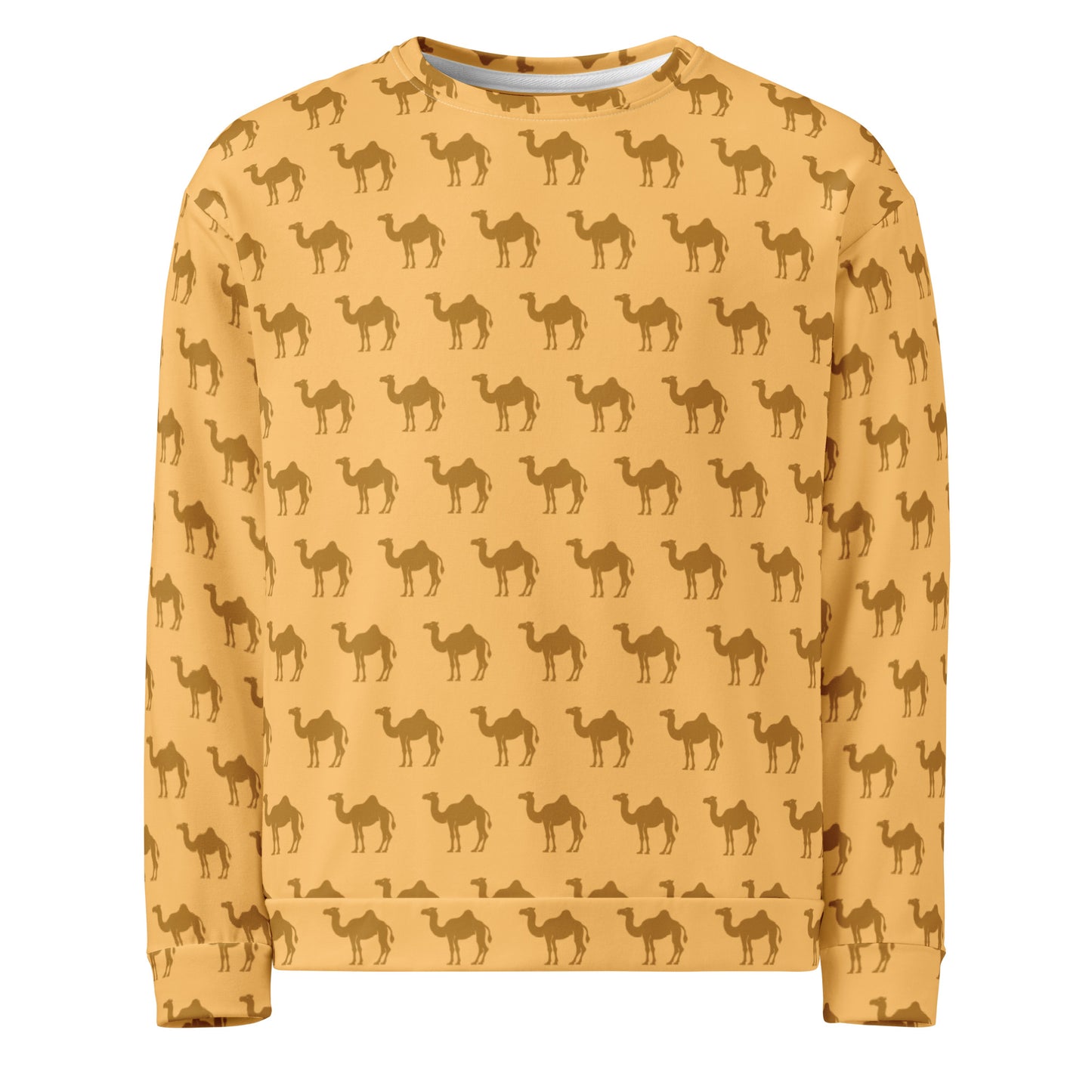Camel Pattern - All-Over Print Recycled Unisex Sweatshirt