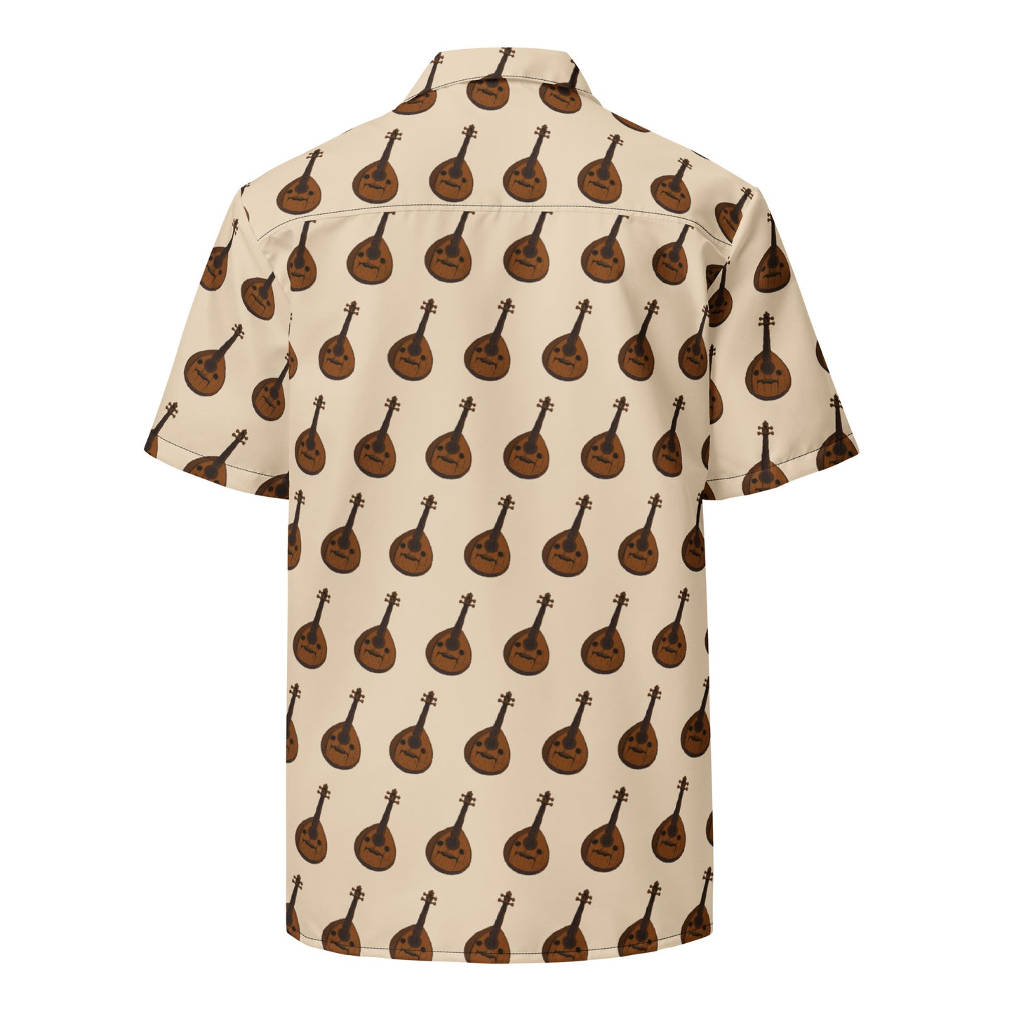 Oud Instrument Pattern - Unisex Button Shirt