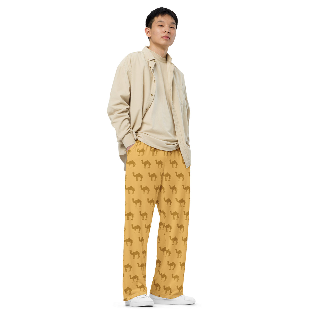 Camel Pattern Sweatshirt & Pants Set