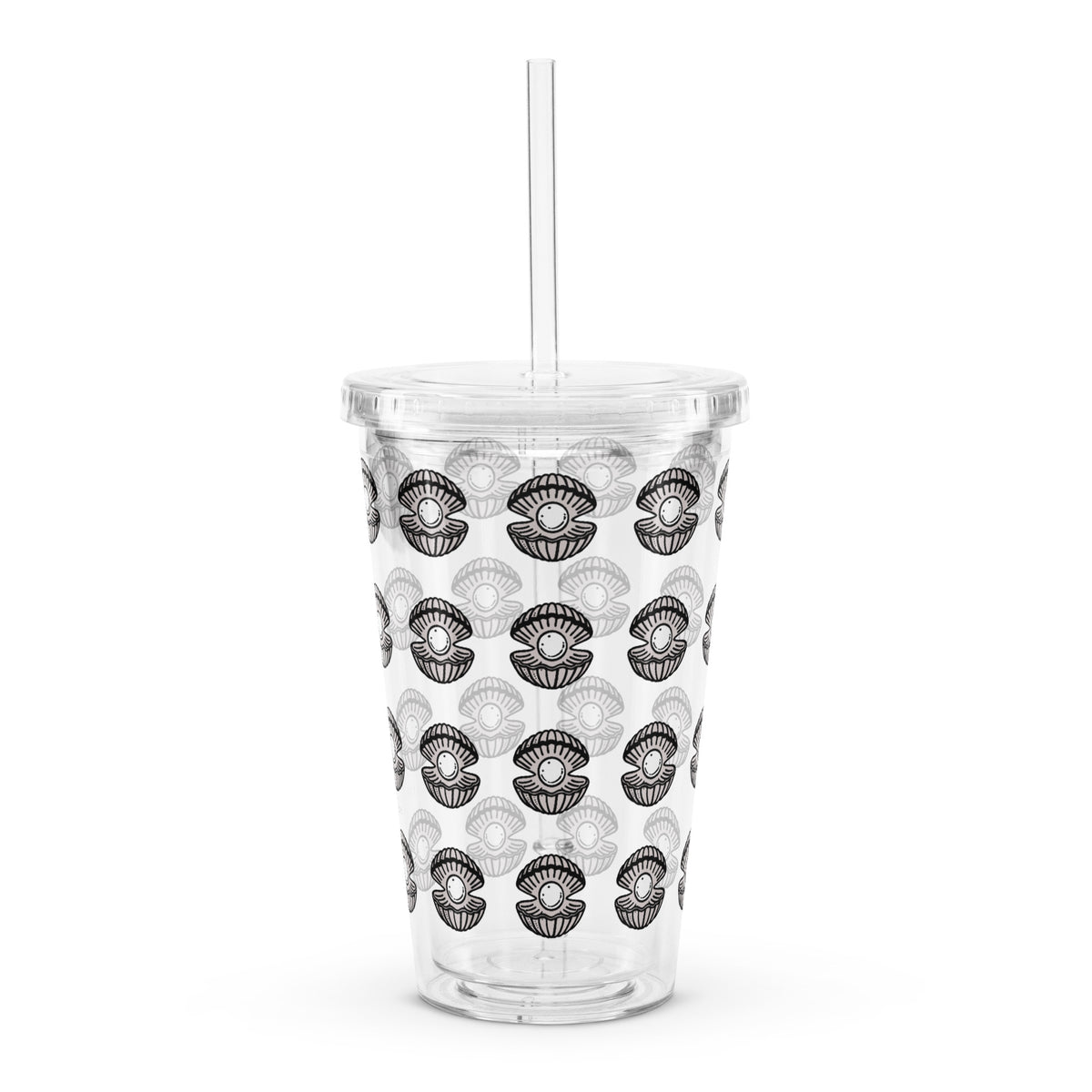 Pearl Pattern - Clear Plastic Tumbler