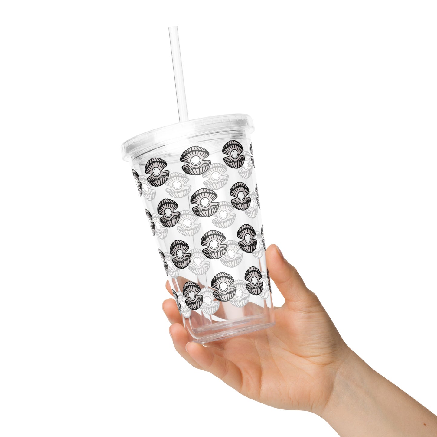 Pearl Pattern - Clear Plastic Tumbler