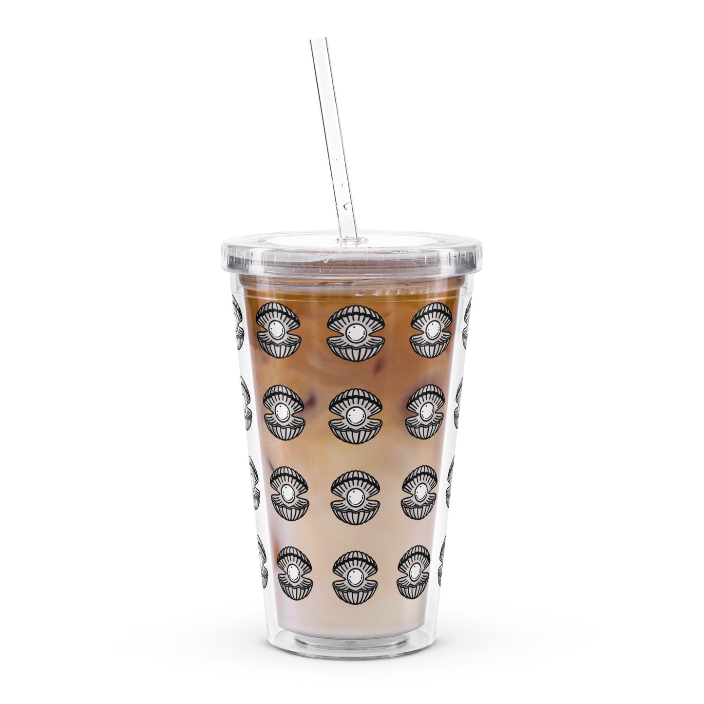 Pearl Pattern - Clear Plastic Tumbler