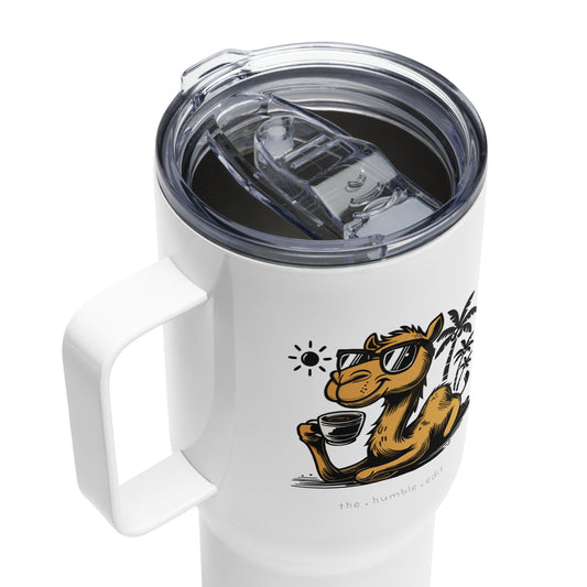 جمل مع نظارة شمسية - كوب سفري