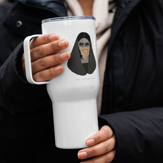 Woman in Golden Burqa - Travel Mug