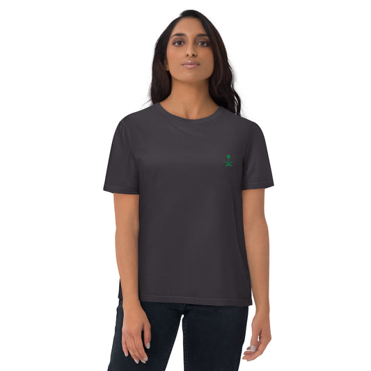 KSA Emblem & Saudi (Back) - Unisex Organic Cotton T-shirt
