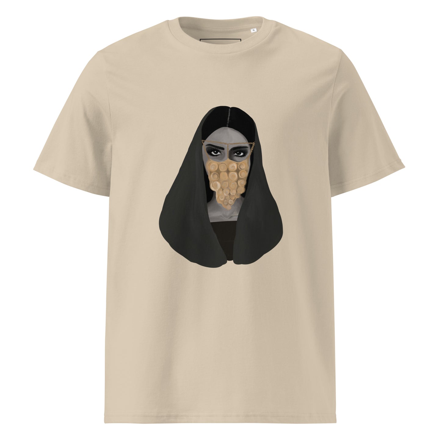 Woman in Golden Burqa - Unisex Organic Cotton T-shirt