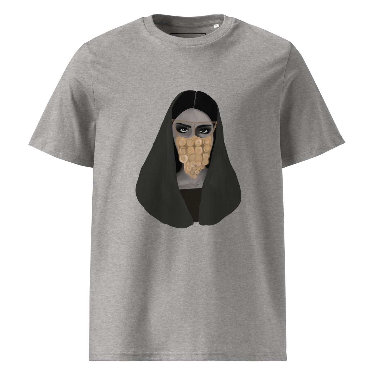 Woman in Golden Burqa - Unisex Organic Cotton T-shirt