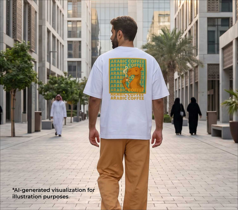 Camel & Arabic Coffee (Light Brown) Oversized T-shirt & Pants set