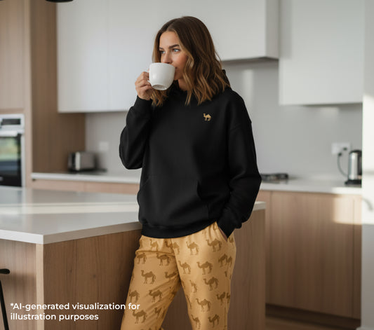 مجموعة هودي خفيف وبنطال الجمل