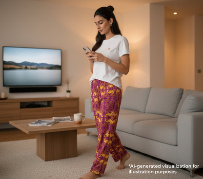 مجموعة تيشيرت وبنطال جمل الأرابيسك