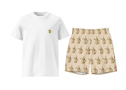 Dallat Gahwa T-Shirt & Swim Trunks Set