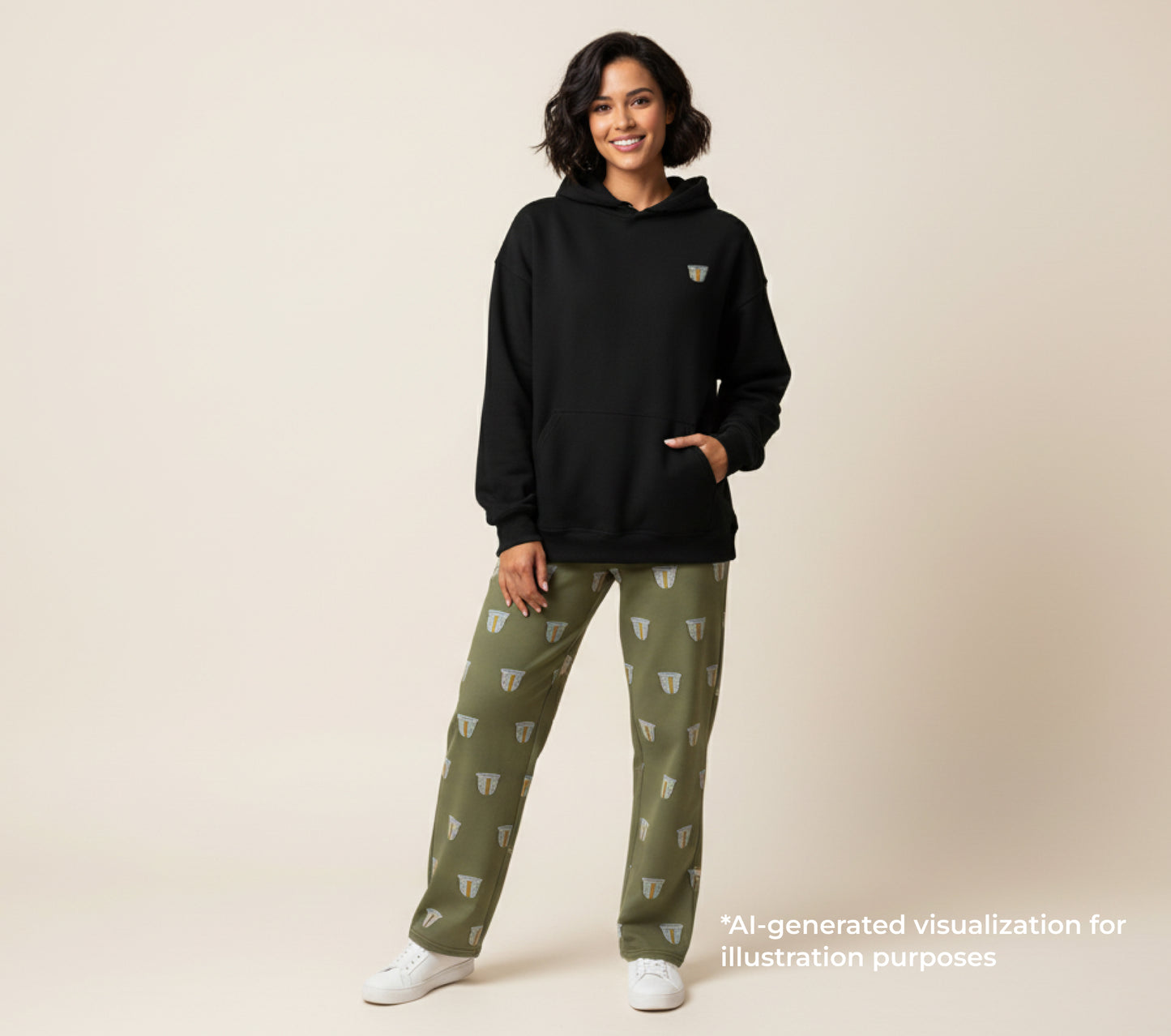 مجموعة هودي خفيف وبنطال الفنجان