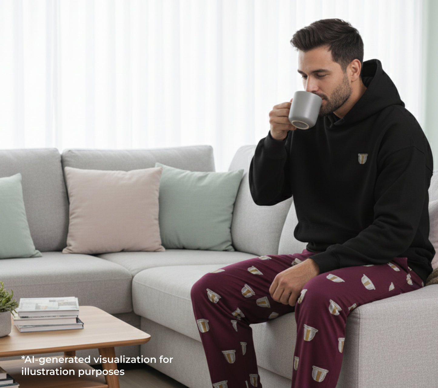 Finjan (Maroon) Lightweight Hoodie & Pants Set