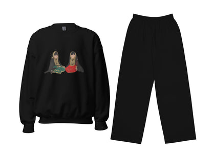 Girls in Bukhnag (Black) Sweatshirt & Pants Set