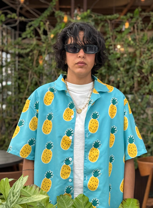 Pineapple Pattern - Unisex Button Shirt