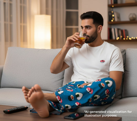 مجموعة تيشيرت وبنطال نيغيري وتشكيلة السوشي (لون سيرولين)