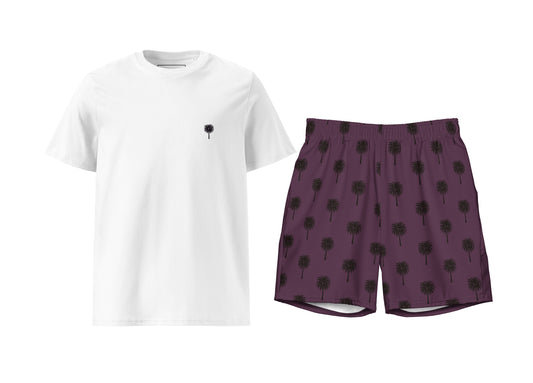 Palm Tree T-Shirt & Swim Trunks