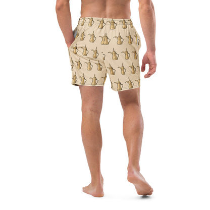 Dallat Gahwa Pattern Shirt & Swim Trunks Set
