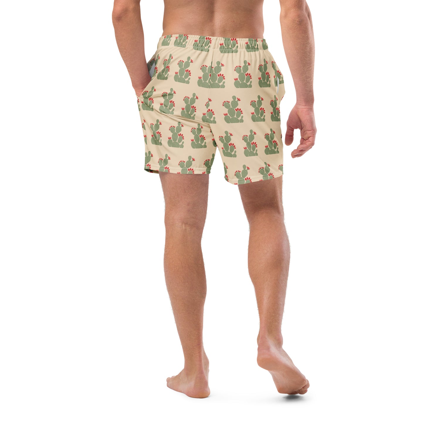 Cactus Pattern - All-Over Print Recycled Swim Trunks