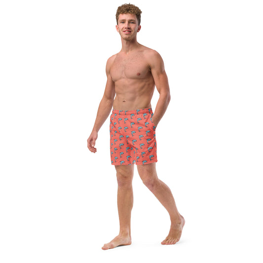 Dolphin Pattern - All-Over Print Recycled Swim Trunks