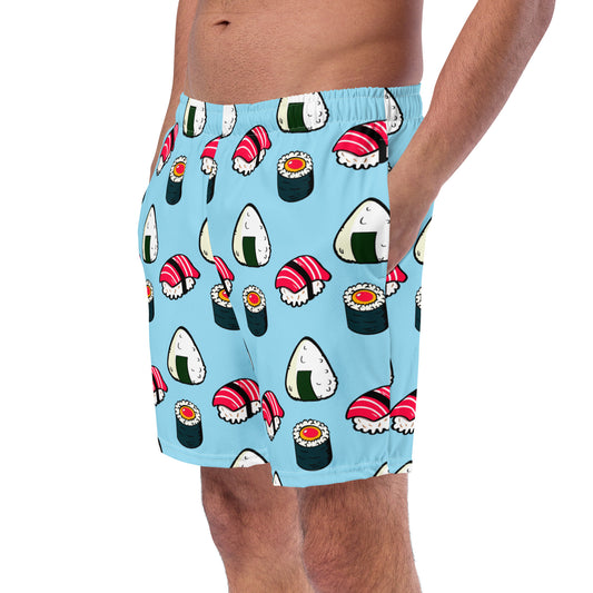 Sushi Ensemble Pattern - All-Over Print Recycled Swim Trunks