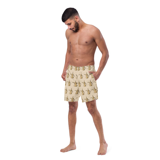 Dallat Gahwa Pattern - All-Over Print Recycled Swim Trunks