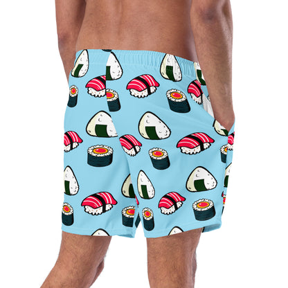 Sushi Ensemble Pattern Shirt & Swim Trunks Set