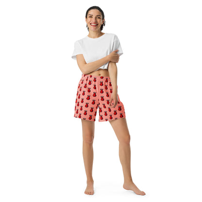 Red Tea (Pink) T-Shirt & Athletic Long Shorts Set