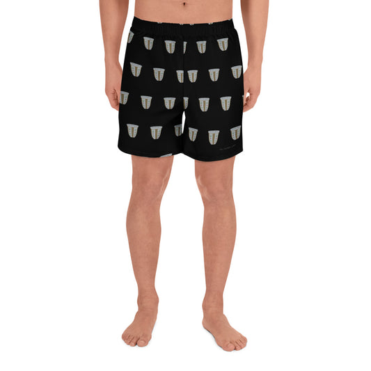 Finjan Pattern (Black) - All-Over Print Unisex Athletic Long Shorts