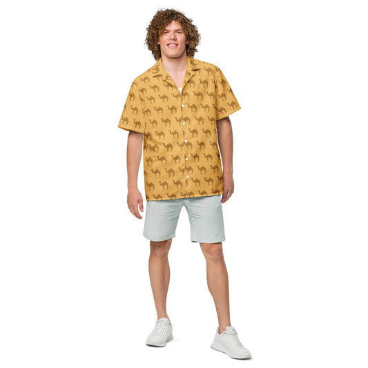 Camel Pattern Shirt & Swim Trunks Set