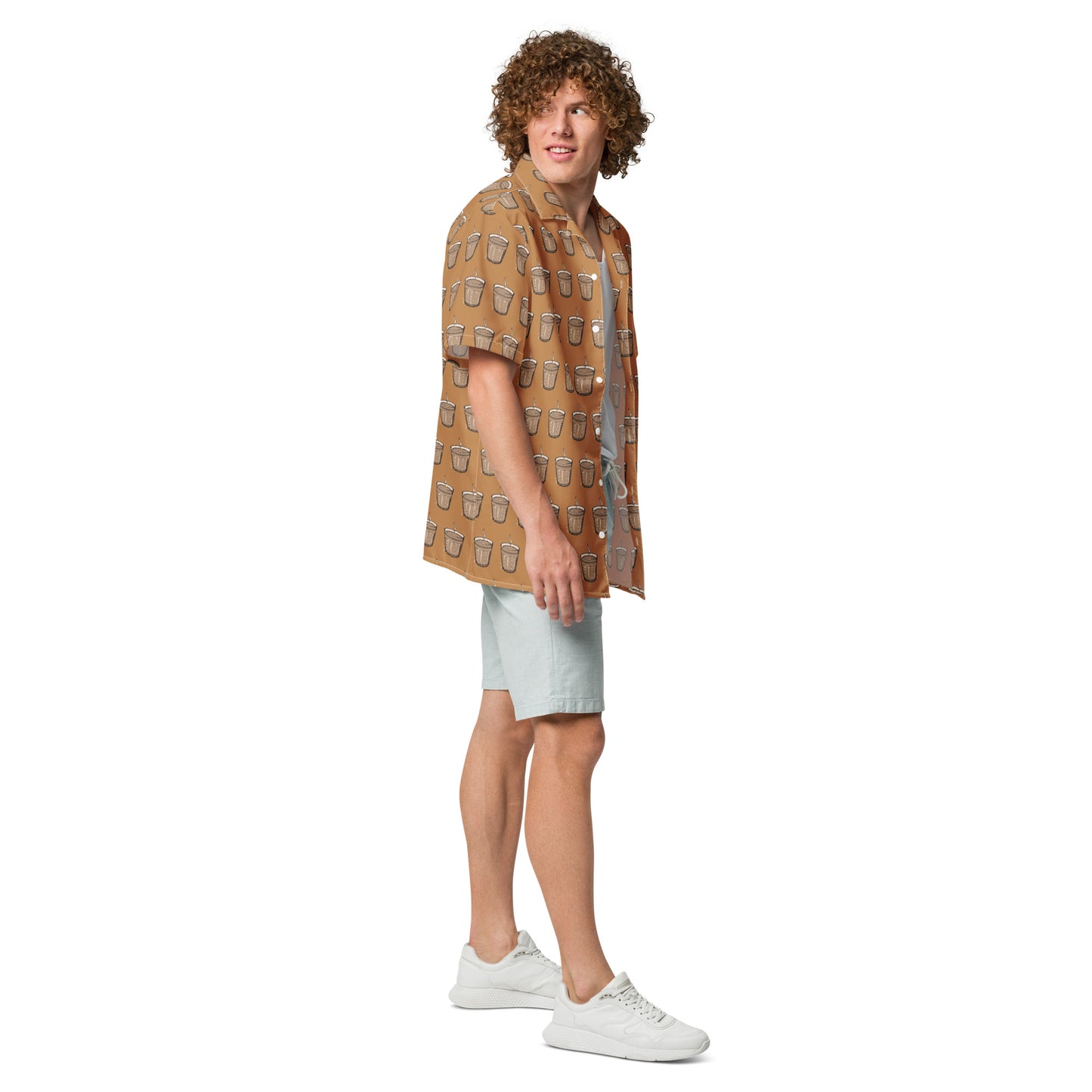 Karak Pattern Shirt & Swim Trunks Set