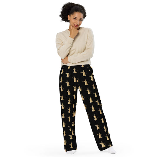 Dallat Gahwa Pattern - Unisex Wide-Leg Pants