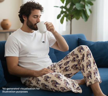 مجموعة تيشيرت وبنطال الجمل السايكدلية