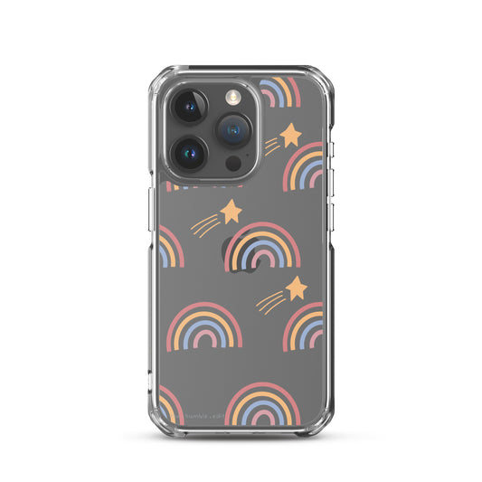Rainbows & Shooting Stars - Clear Case for iPhone®