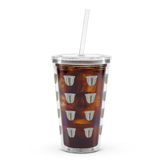 Finjan Pattern - Clear Plastic Tumbler