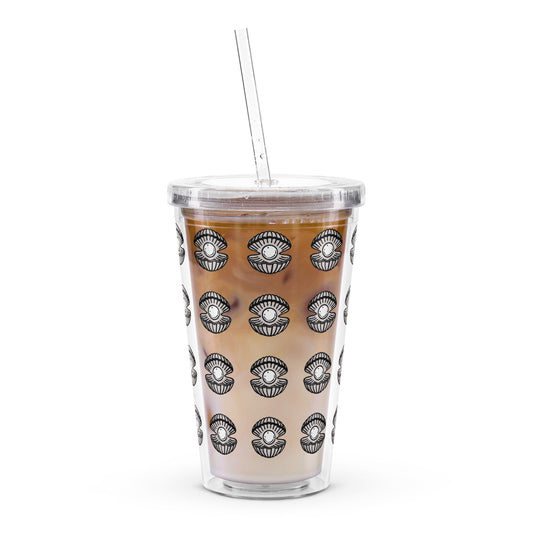 Pearl Pattern - Clear Plastic Tumbler