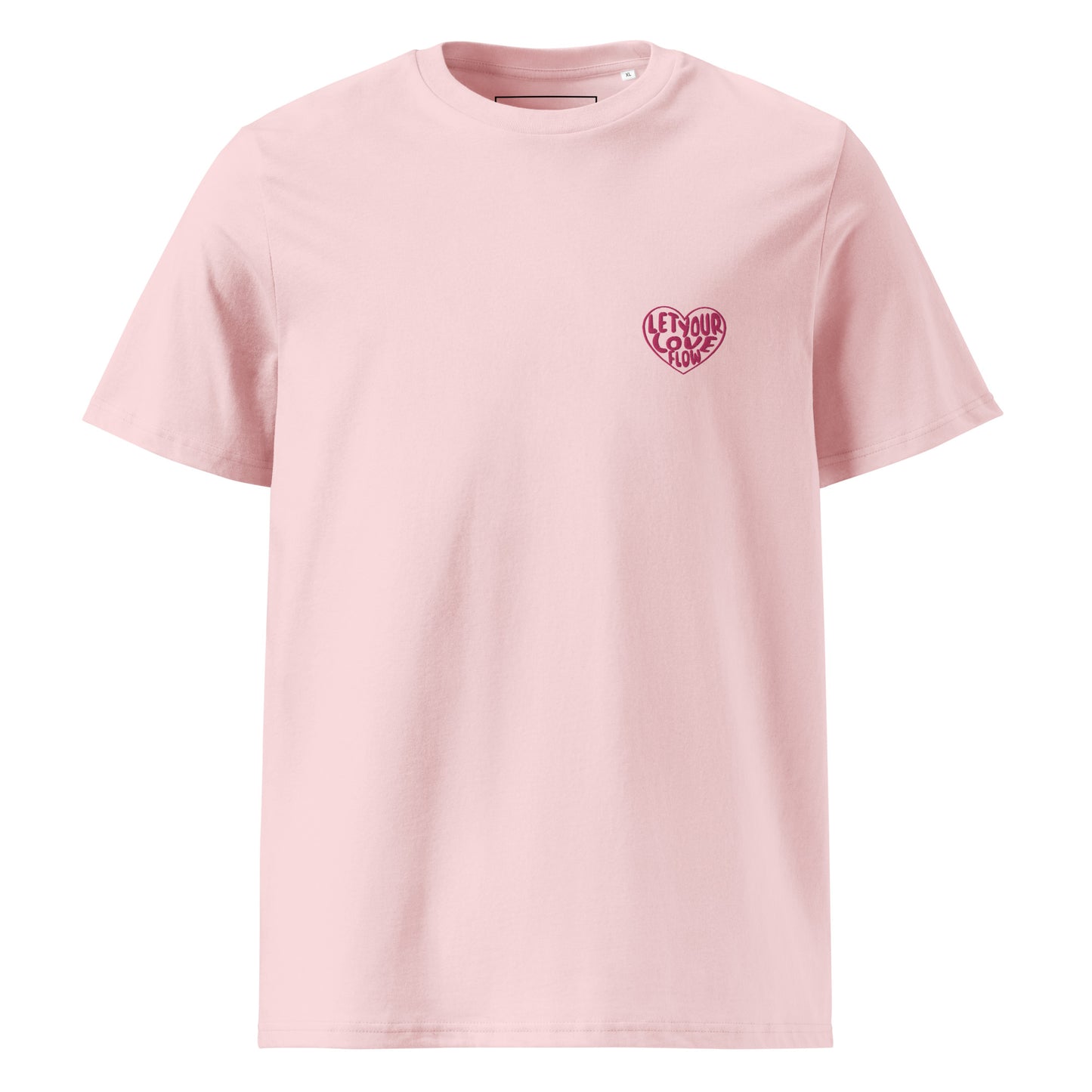 Let Your Love Flow - Embroidered Unisex Organic Cotton T-shirt