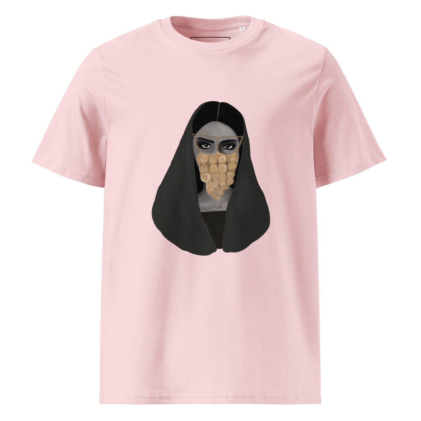 Woman in Golden Burqa - Unisex Organic Cotton T-shirt