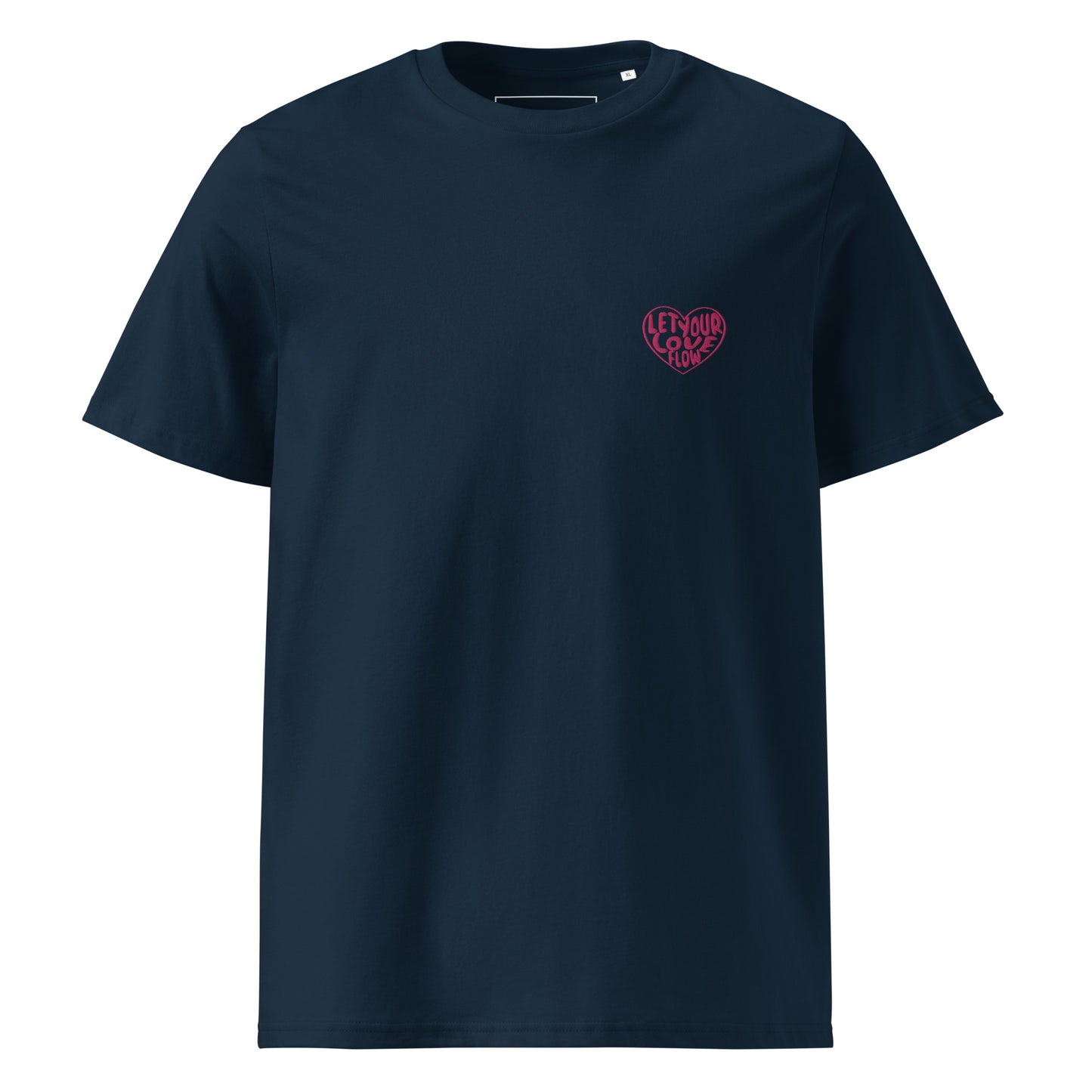 Let Your Love Flow - Embroidered Unisex Organic Cotton T-shirt