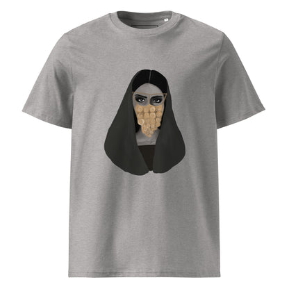 Woman in Golden Burqa - Unisex Organic Cotton T-shirt