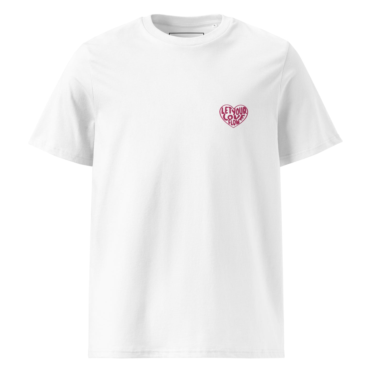 Let Your Love Flow - Embroidered Unisex Organic Cotton T-shirt
