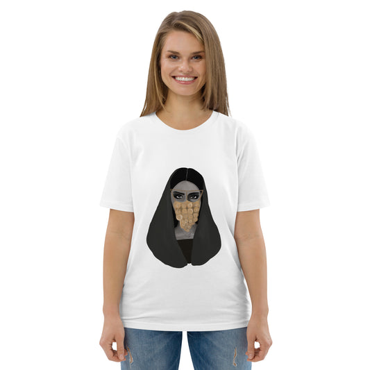 Woman In Golden Burqa T-Shirt & Pants Set